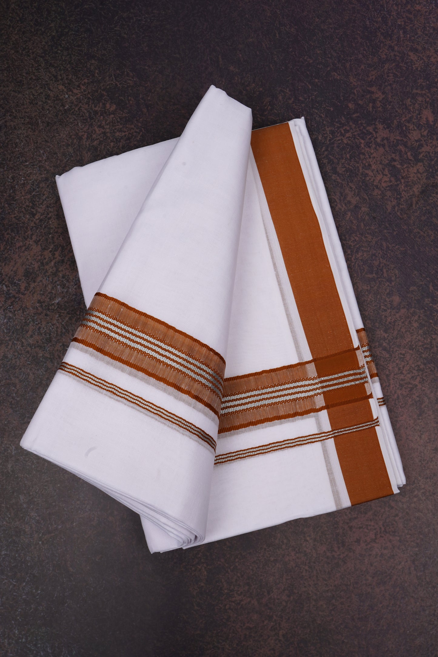 FD-166 W/D DHOTI 3.80 MTR-Brown