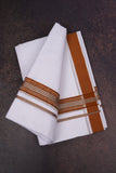 FD-166 W/D DHOTI 3.80 MTR-Brown