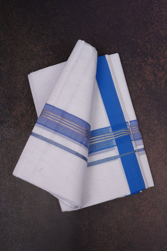 FD-166 W/D DHOTI 3.80 MTR-Blue