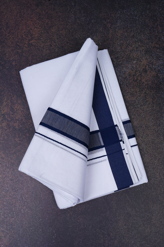 FD-91 W/D DHOTI 3.80 MTR-Dark Blue