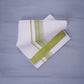 KERALOOM FINISH COTTON 333 W/D DHOTI 3.80 MTR - Green