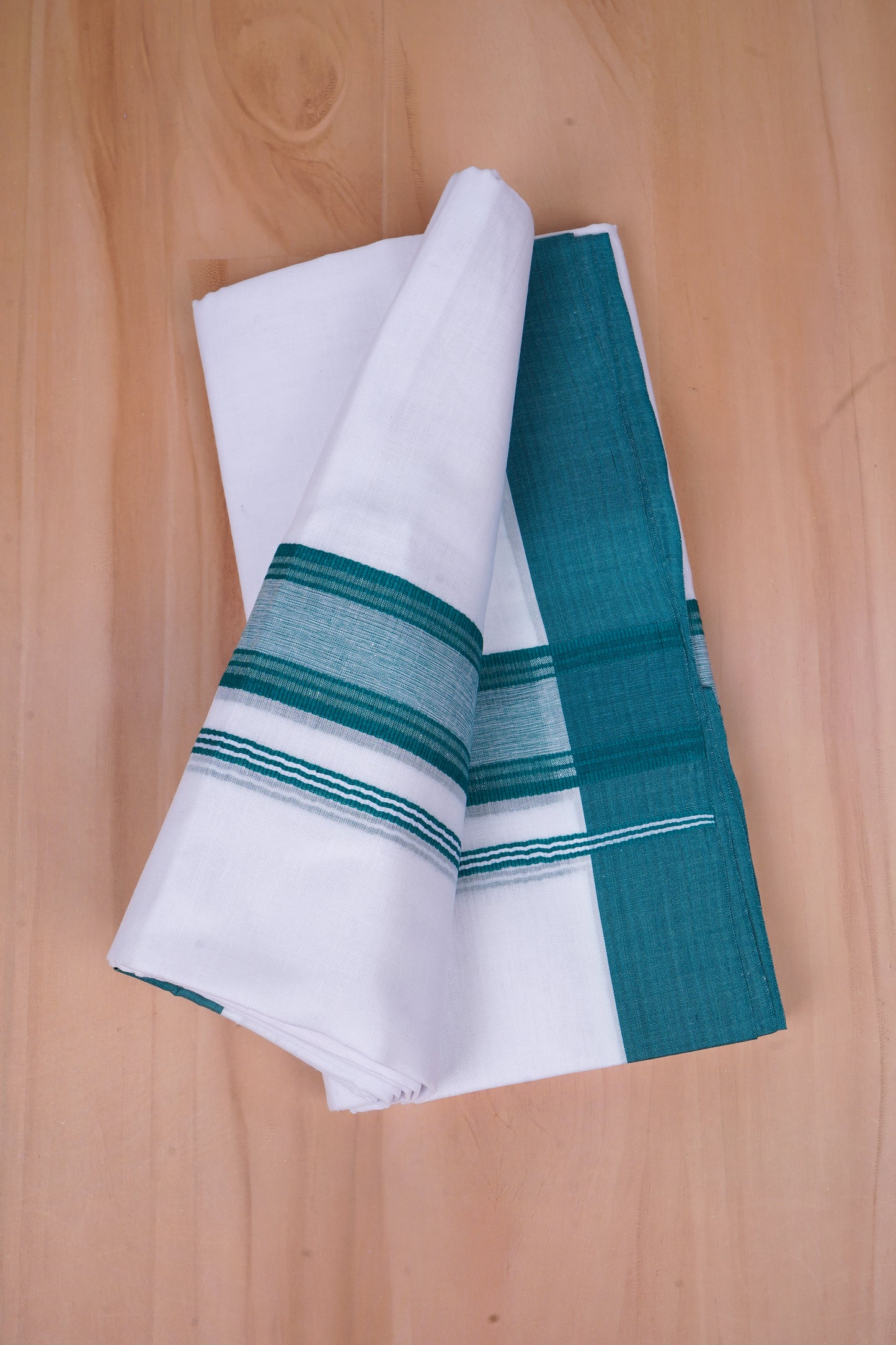 FCD-423 W/D DHOTI 3.80 MTR- Peacock blue