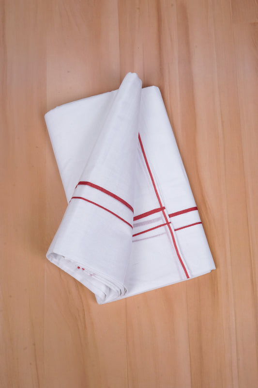 FCD-48 W/D DHOTI 3.80 MTR-Red