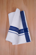 Pure  Cotton White Double Dhoti Fancy Border 3.80 m|FCD-471 NAVY BLUE