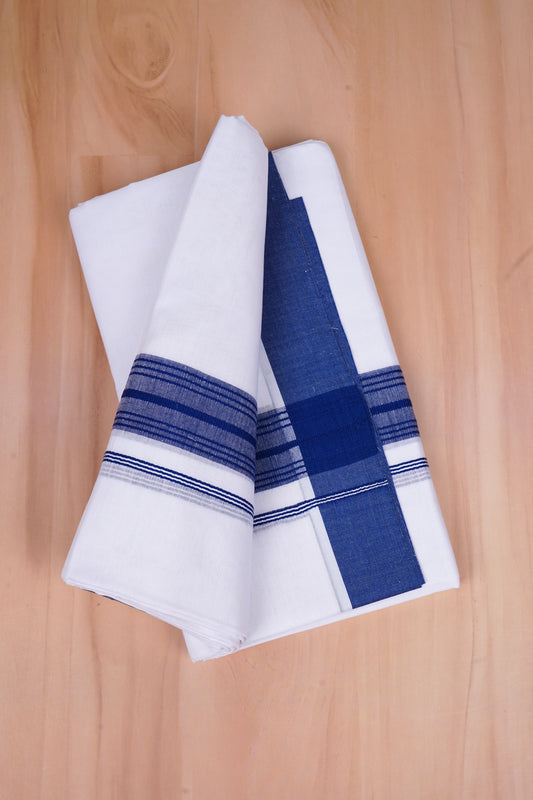 FCD-429 W/D DHOTI 3.80 MTR- Blue