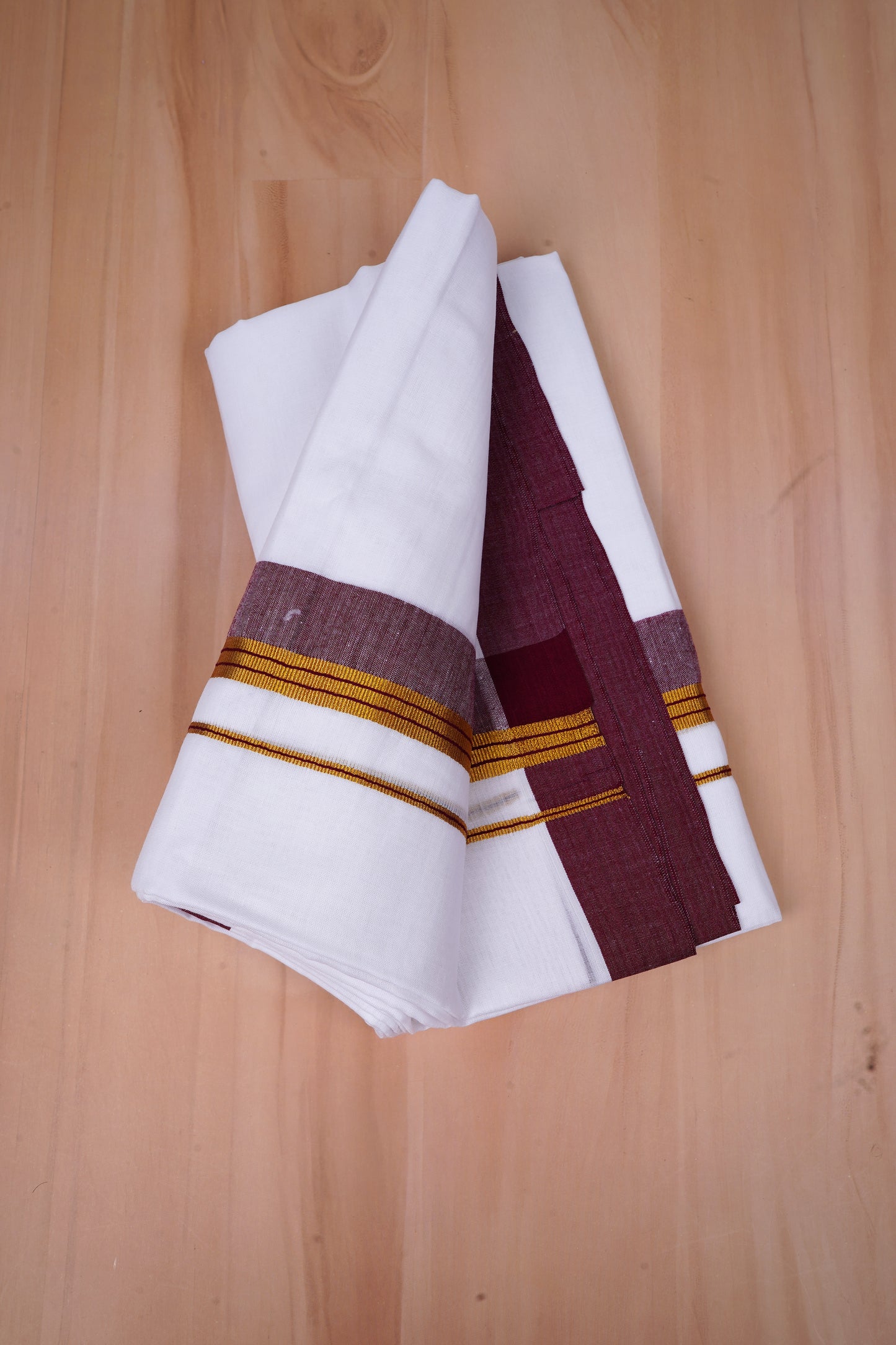 FCD-528 W/D DHOTI 3.80 MTR-Dark Maroon