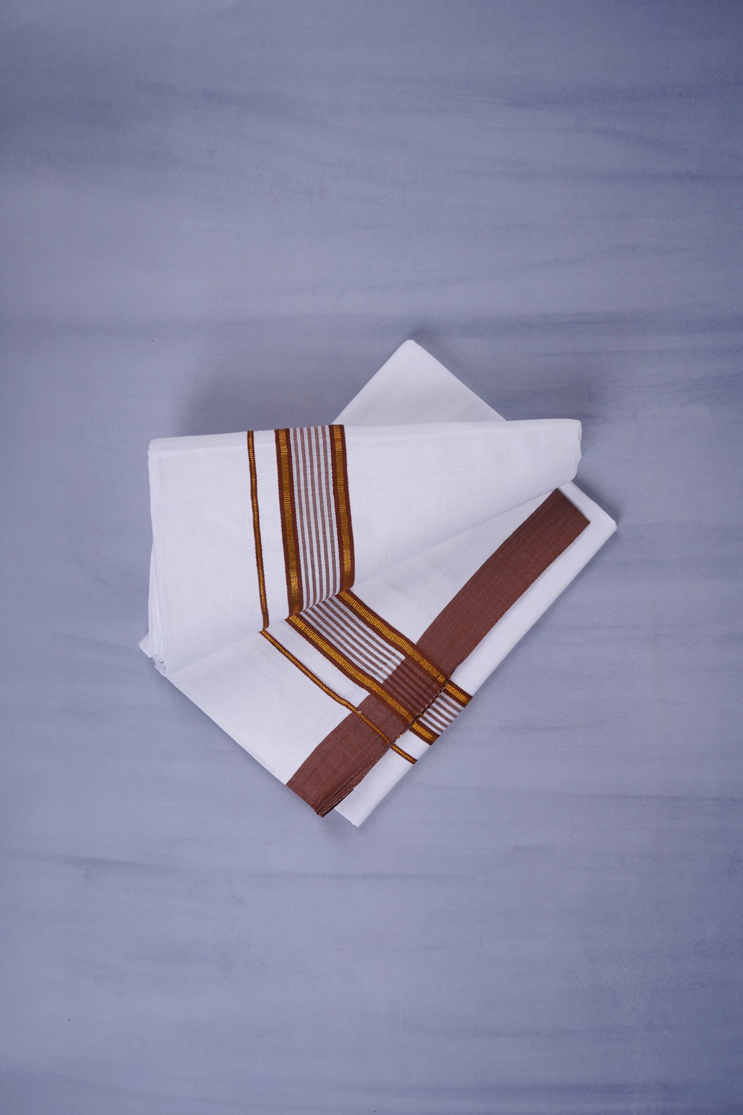 KERALOOM FINISH COTTON 330 W/D DHOTI 3.80 MTR - Brown