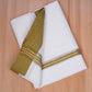 FCD-594 W/D DHOTI 3.80 MTR - Olive Green