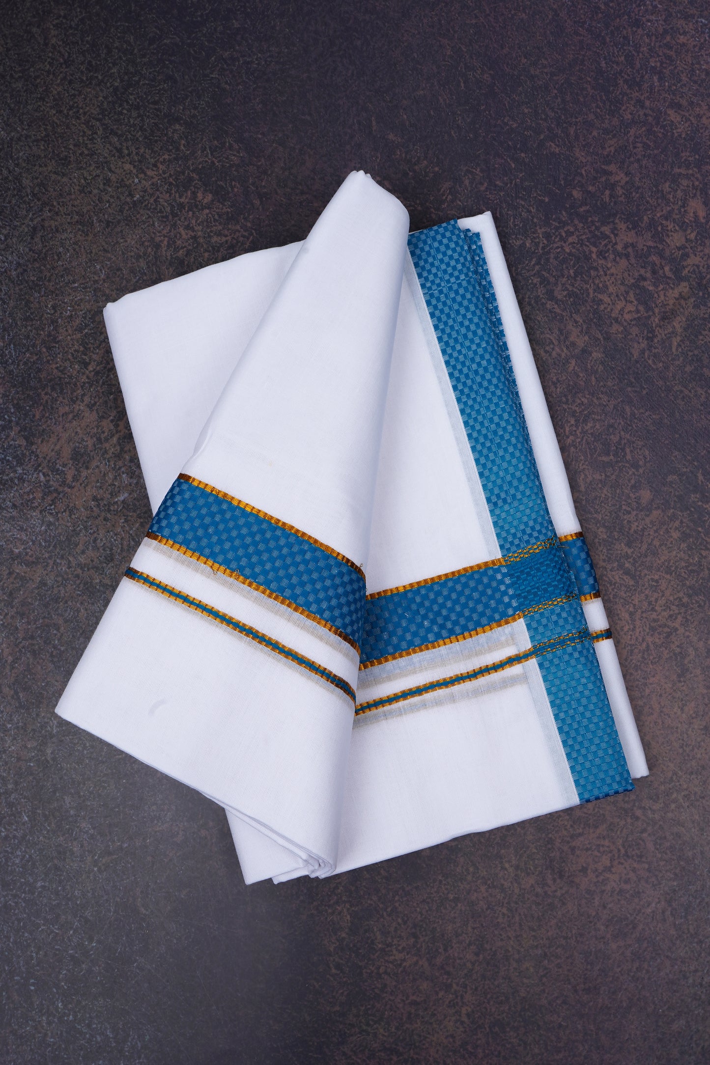 FD-200 W/D DHOTI 3.80 MTR-Dark Blue