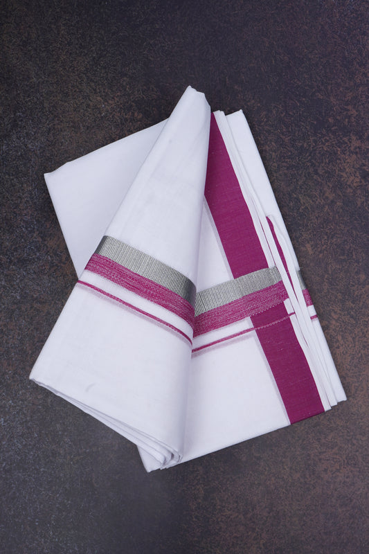 FD-168 W/D DHOTI 3.80 MTR-Dark Pink