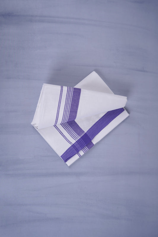 KERALOOM FINISH COTTON 327 W/D DHOTI 3.80 MTR - Violet