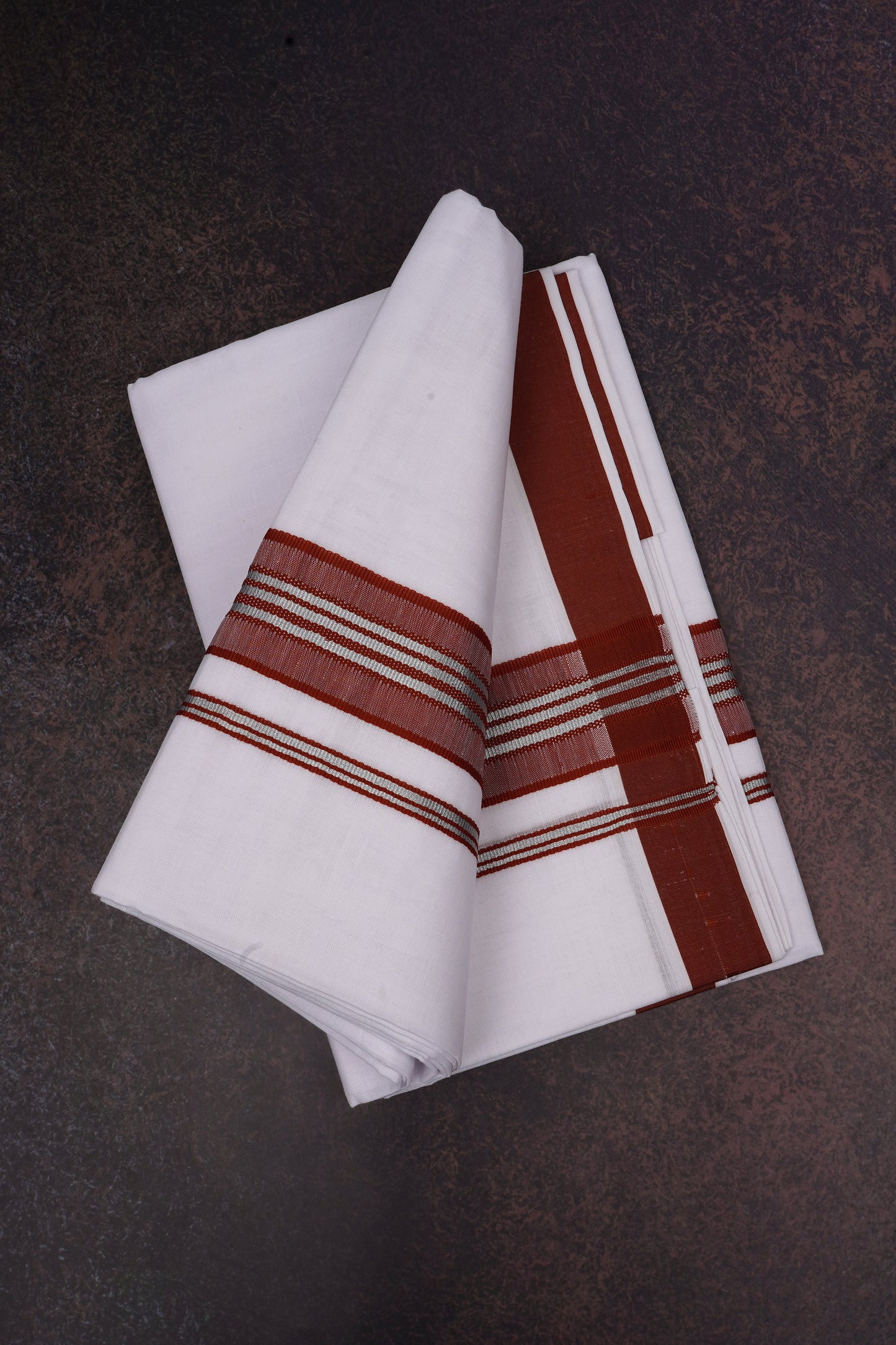 FD-166 W/D DHOTI 3.80 MTR-Dark brown