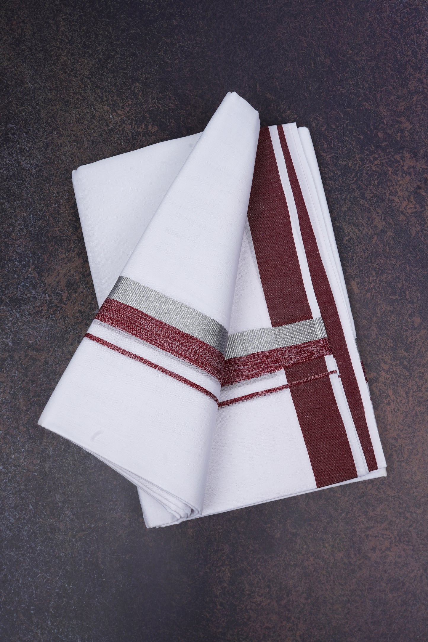FD-168 W/D DHOTI 3.80 MTR-Maroon