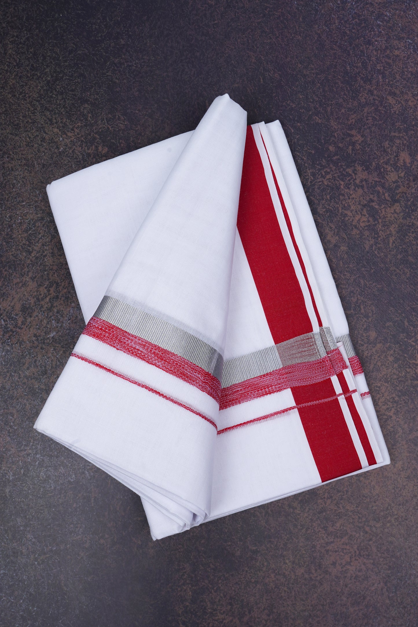 FD-168 W/D DHOTI 3.80 MTR-Red