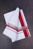 FD-168 W/D DHOTI 3.80 MTR-Red