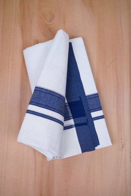 425FD-02 W/D DHOTI 4.25 MTR- Blue