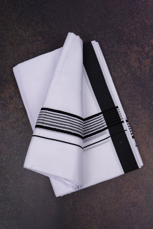 FD-162 W/D DHOTI 3.80 MTR-Gray Black