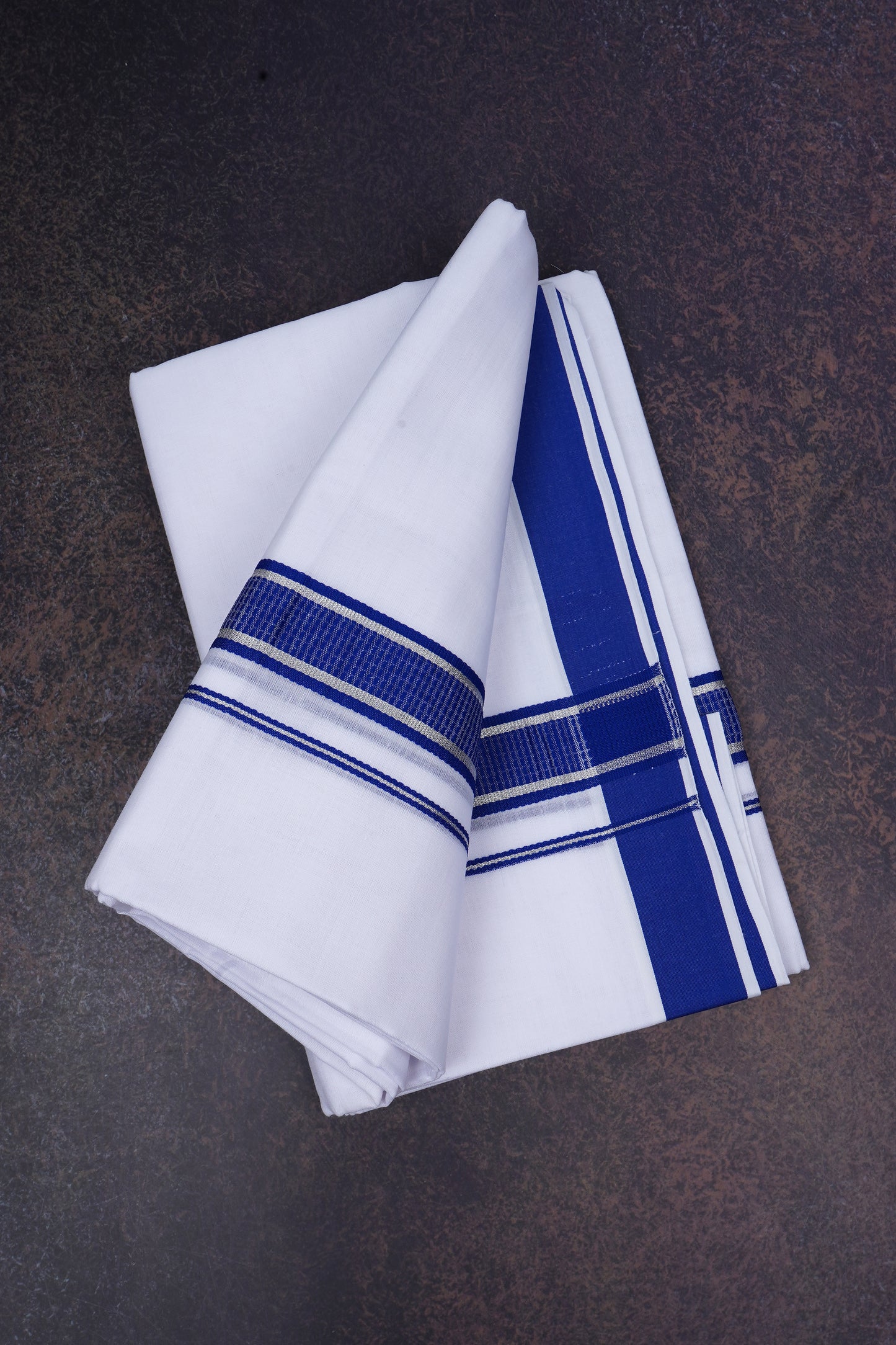 FD-167 W/D DHOTI 3.80 MTR-Navy Blue
