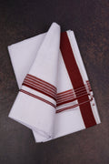 FD-133 W/D DHOTI 3.80 MTR-Dark maroon