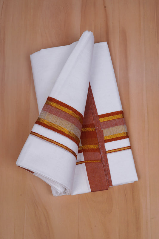 FCD-519 W/D DHOTI 3.80 MTR-Dark Brown