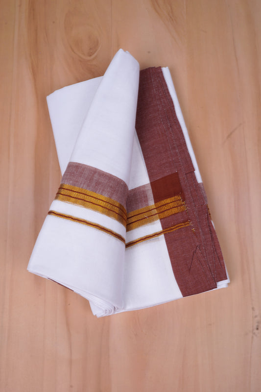 FCD-528 W/D DHOTI 3.80 MTR-Maroon