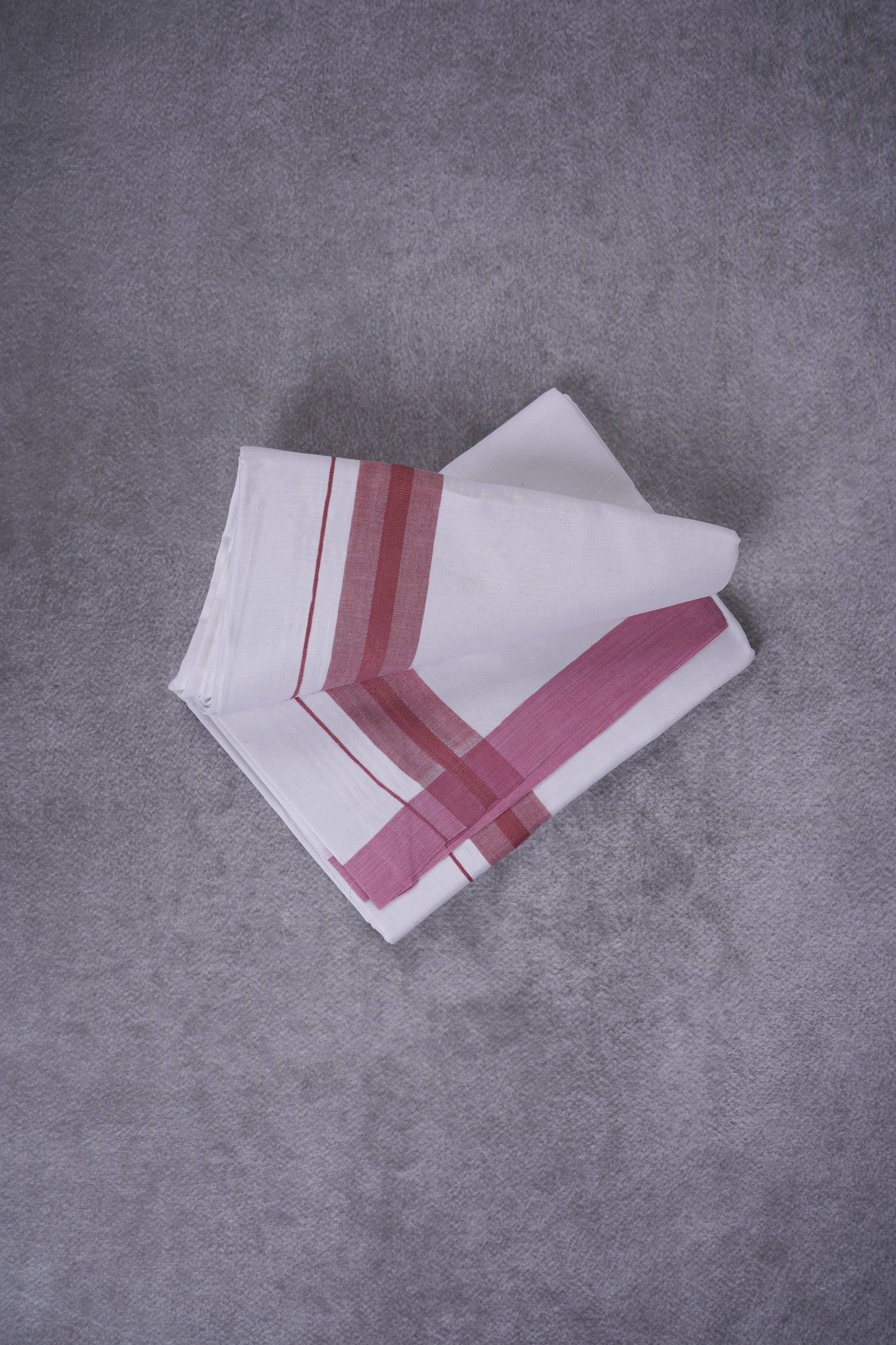KERALOOM FINISH COTTON 326 W/D DHOTI 3.80 MTR - Dark Pink