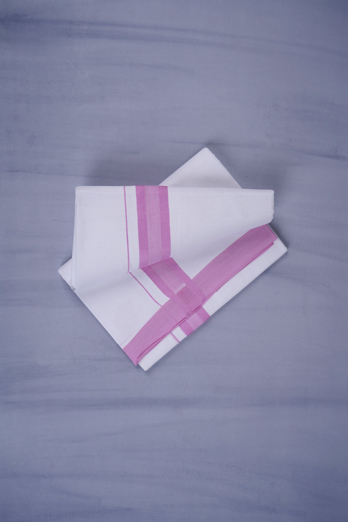 KERALOOM FINISH COTTON 329 W/D DHOTI 3.80 MTR - Pink