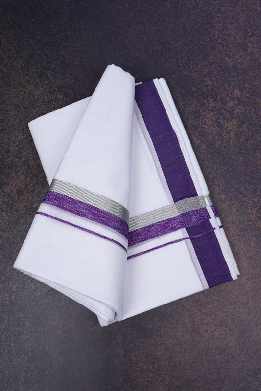 FD-168 W/D DHOTI 3.80 MTR-Dark Purple