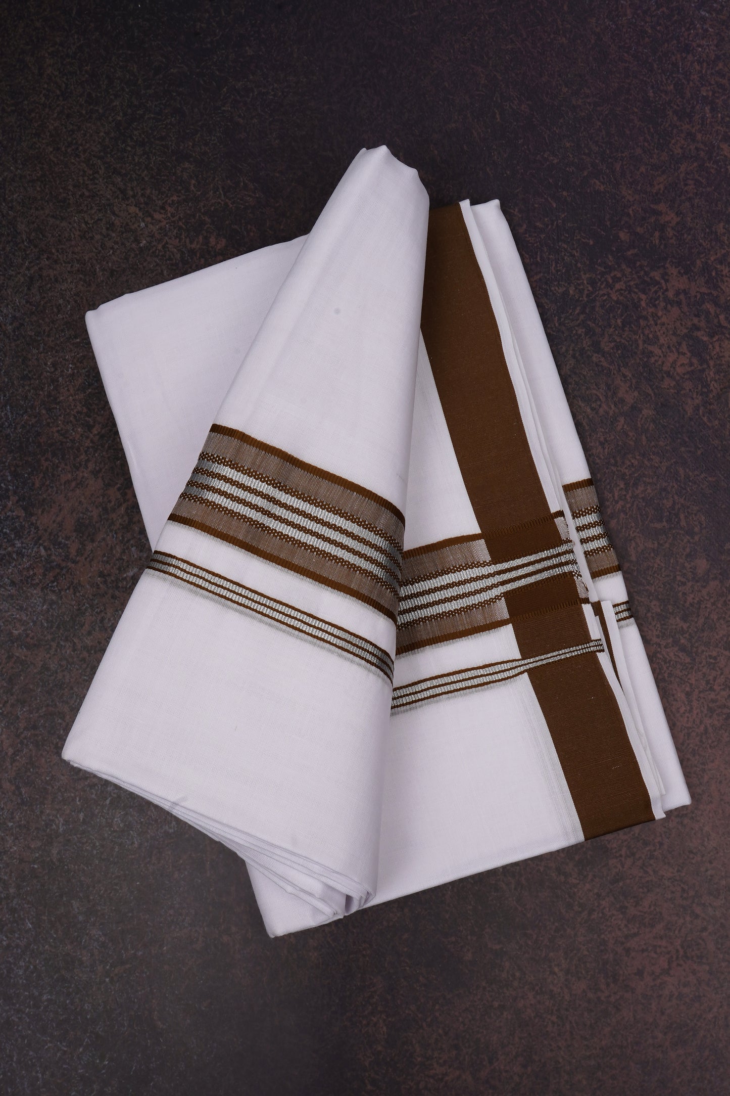 FD-166 W/D DHOTI 3.80 MTR-Light Brown