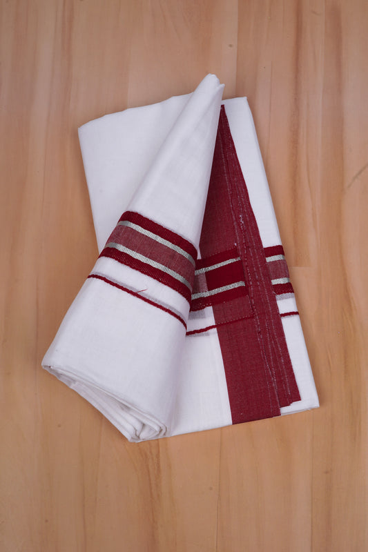 FCD-520 W/D DHOTI 3.80 MTR-Dark Maroon