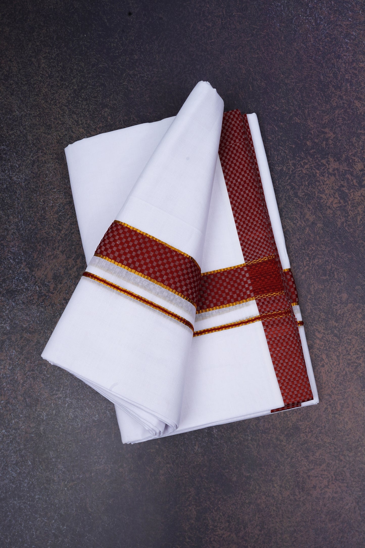 FD-200 W/D DHOTI 3.80 MTR-Dark Brown