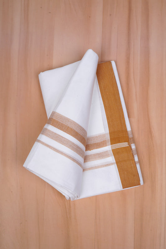 FCD-387 W/D DHOTI 3.80 MTR - Dark Brown