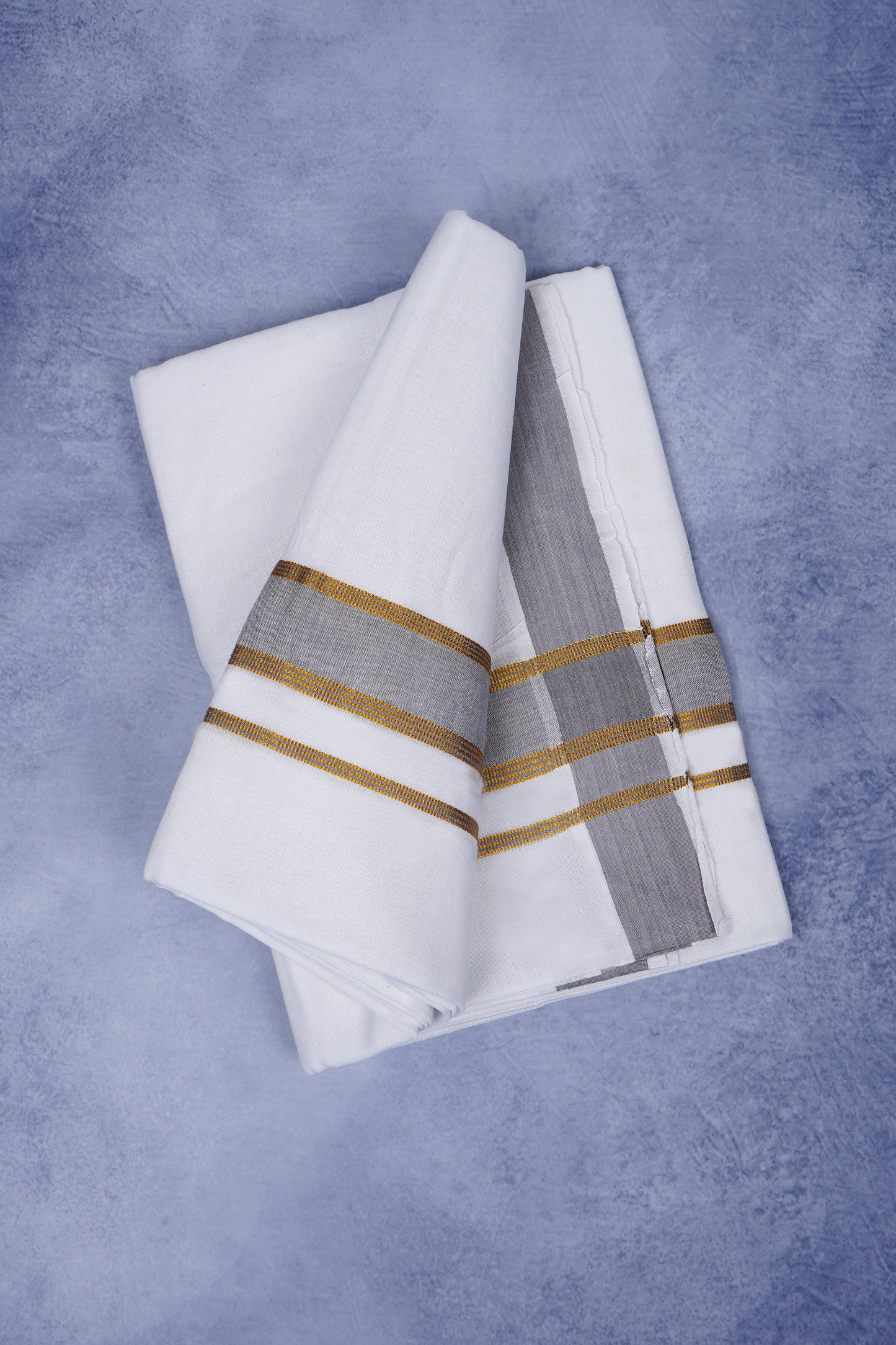 Feather Finish Cotton 2929 W/D Dhothie 3.80 MTR - Gray