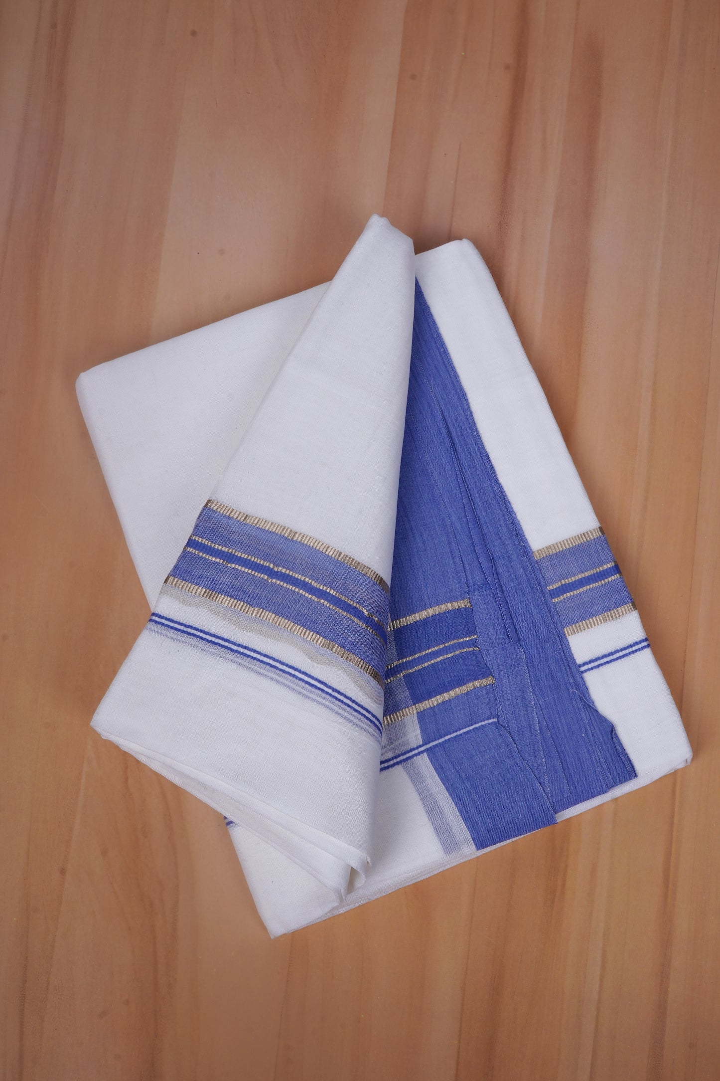 FCD-477 W/D DHOTI 3.80 MTR - Blue