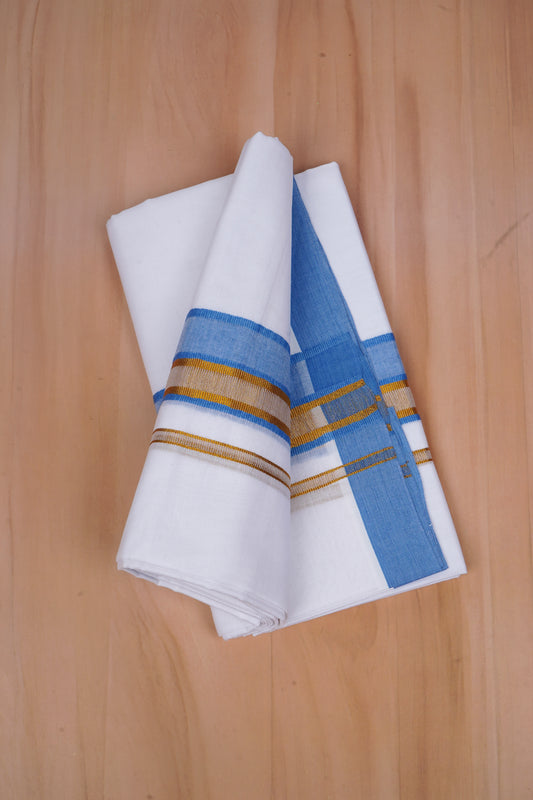 FCD-531 W/D DHOTI 3.80 MTR-Blue