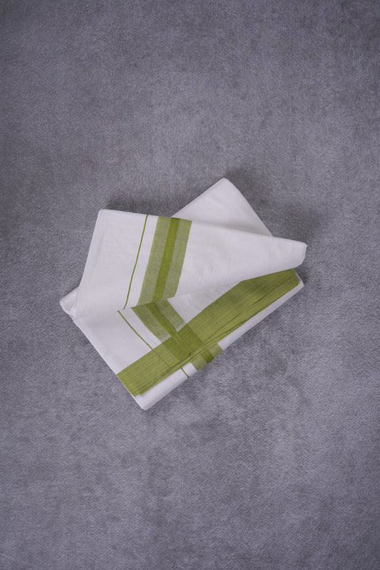 KERALOOM FINISH COTTON 326 W/D DHOTI 3.80 MTR - Green