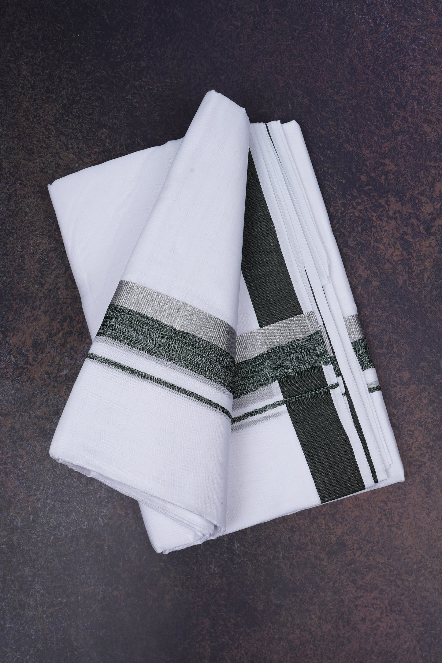 FD-168 W/D DHOTI 3.80 MTR-Dark Green