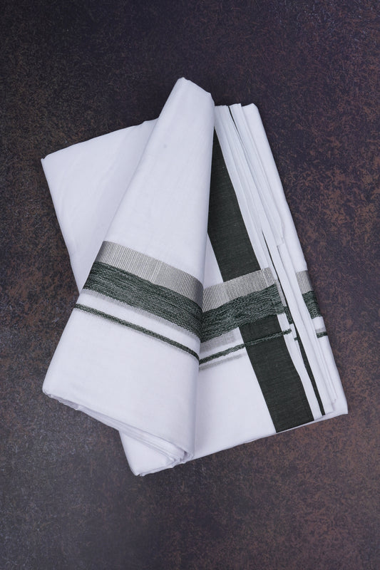FD-168 W/D DHOTI 3.80 MTR-Dark Green