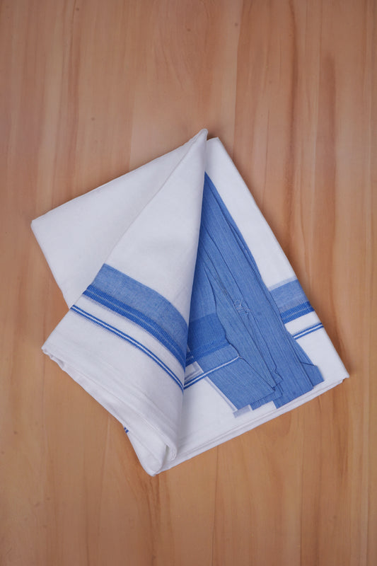 FCD-579 W/D DHOTI 3.80 MTR - Blue