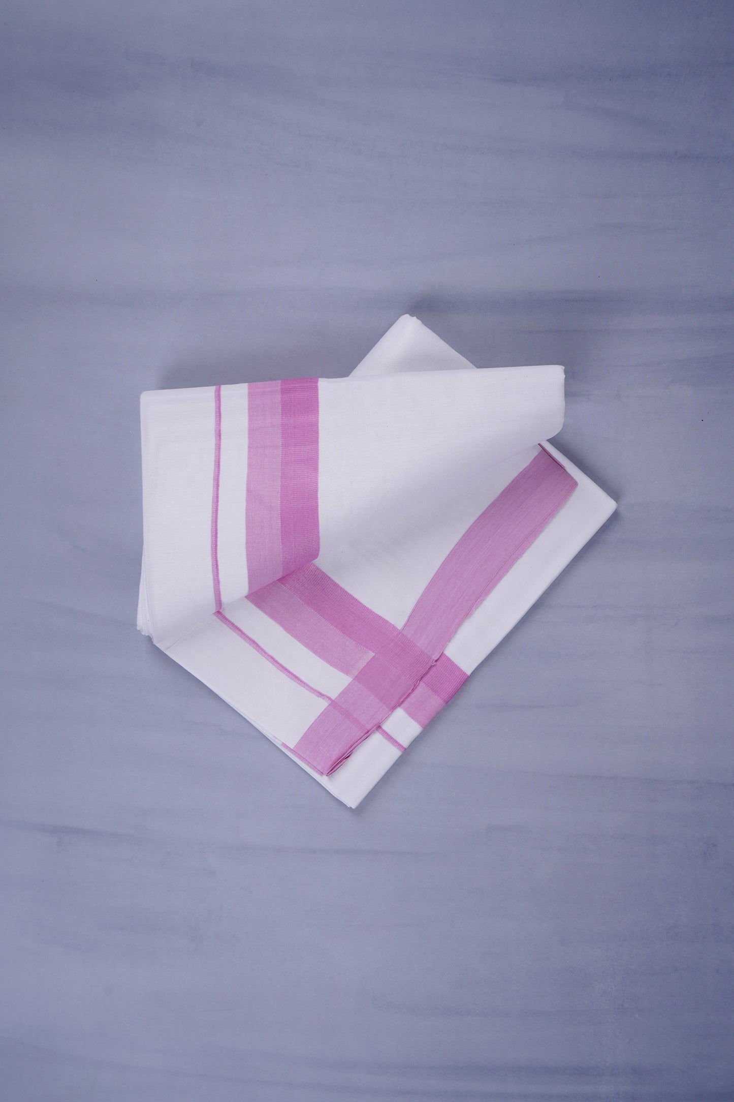 KERALOOM FINISH COTTON 332 W/D DHOTI 3.80 MTR - Pink
