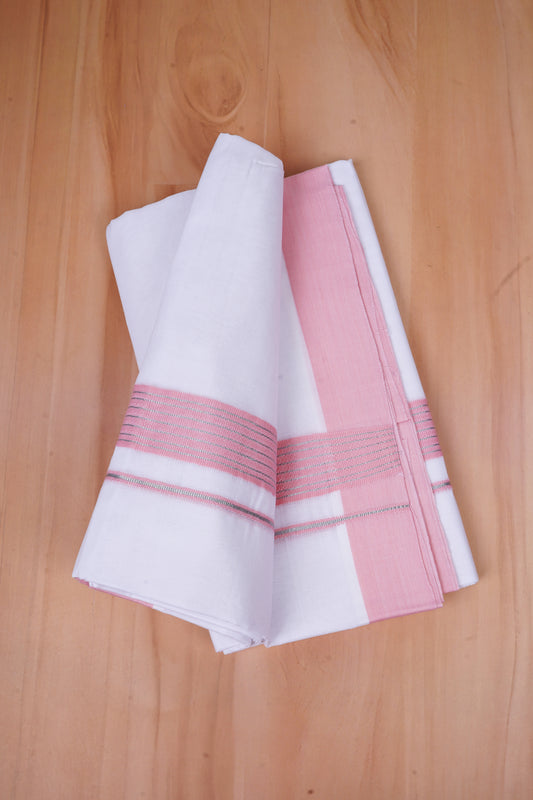 FCD-470 W/D DHOTI 4.00 MTR - Light Pink