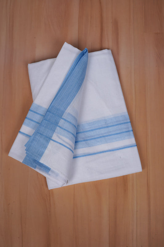FCD-567 W/D DHOTI 3.80 MTR - Sky Blue