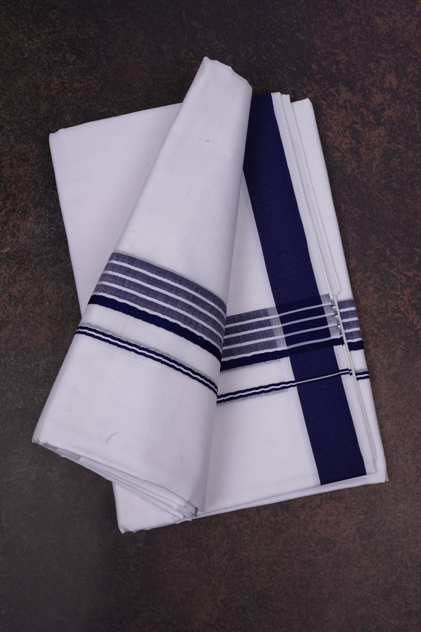 FD-133 W/D DHOTI 3.80 MTR-Navy Blue