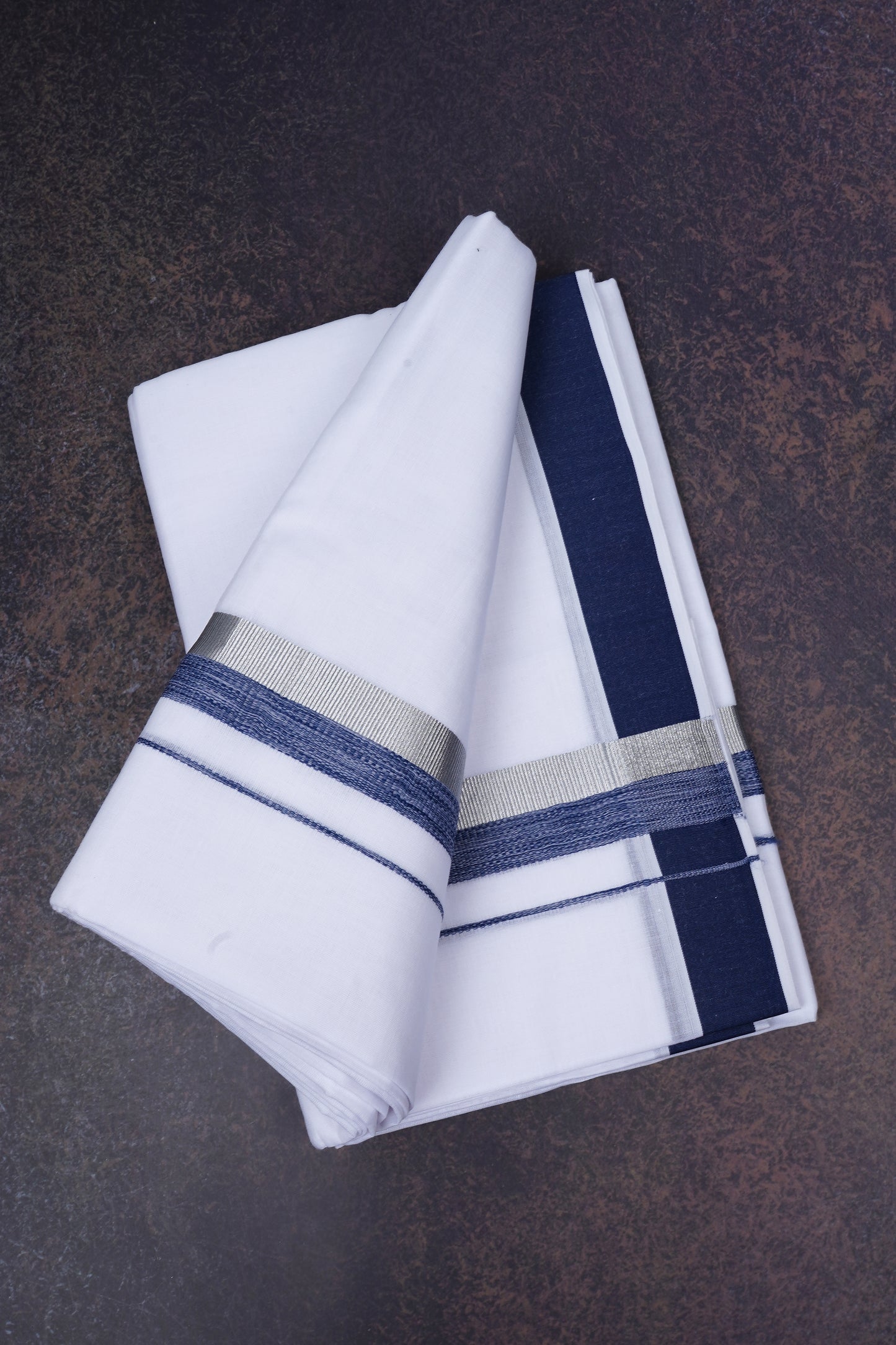 FD-168 W/D DHOTI 3.80 MTR-Blue
