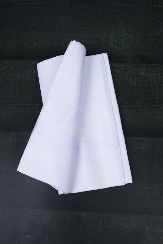 PMD-09 W/D DHOTI 3.80 MTR - White
