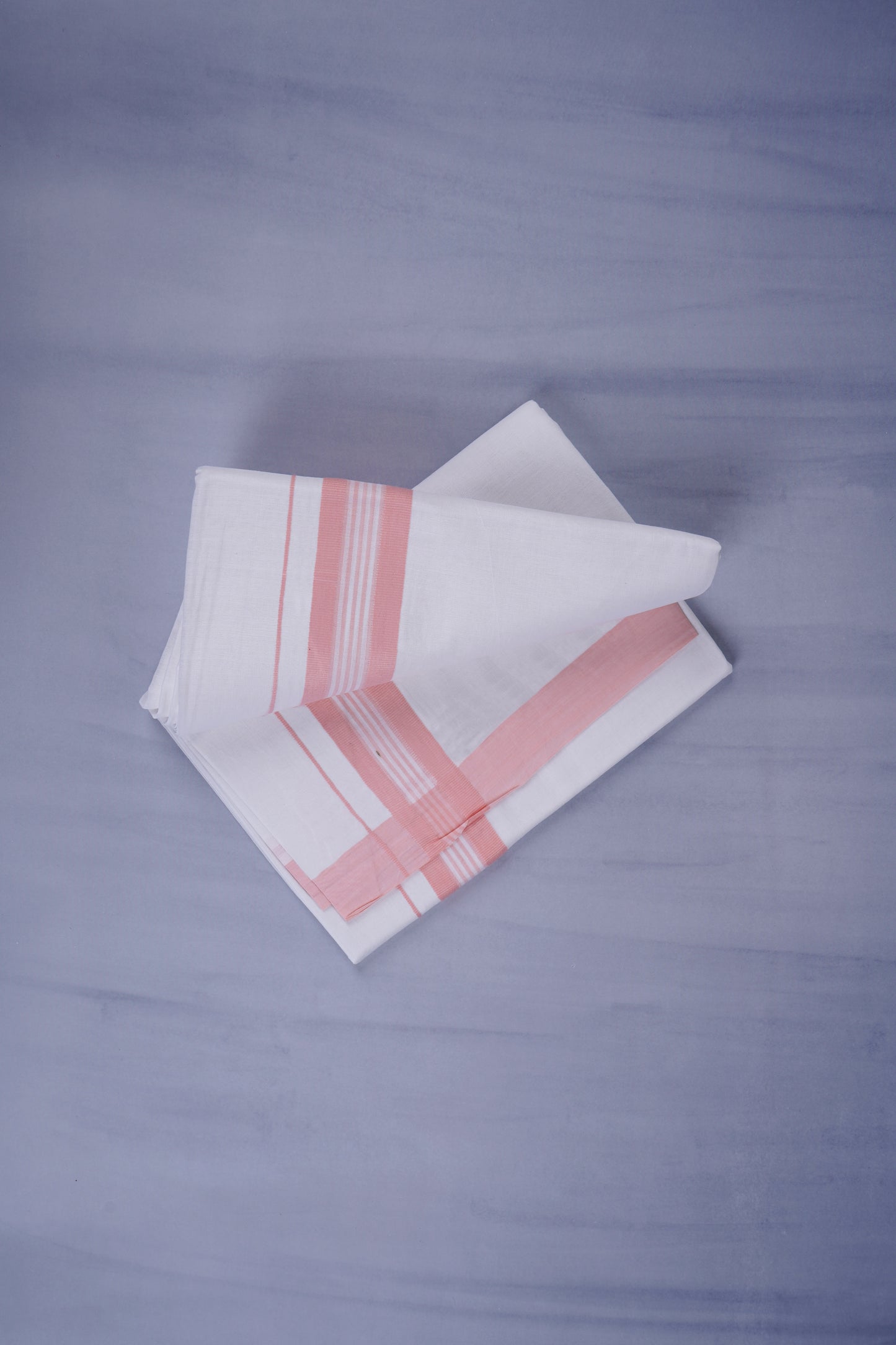 KERALOOM FINISH COTTON 331 W/D DHOTI 3.80 MTR - Light Pink