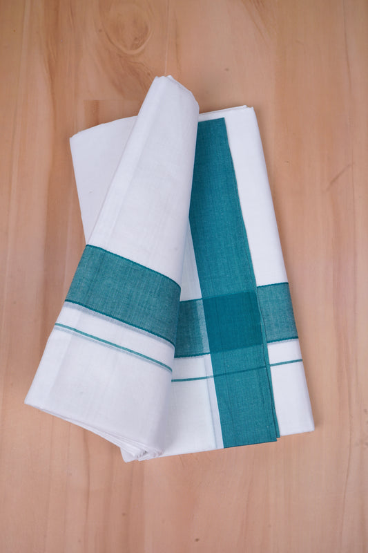 FCD-39 W/D DHOTI 4.00 MTR- Peacock Blue