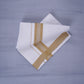 KERALOOM FINISH COTTON 329 W/D DHOTI 3.80 MTR - Light Glod