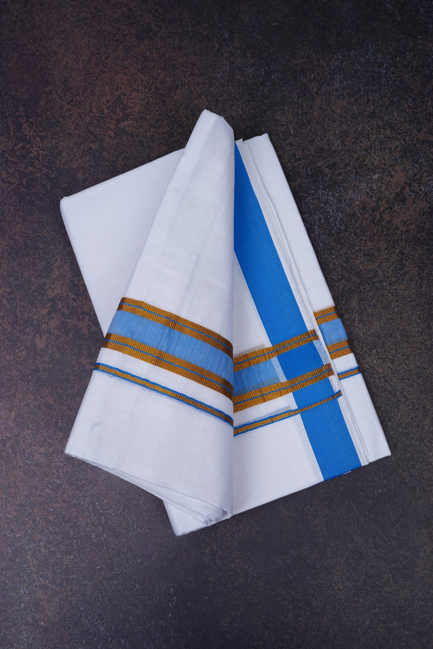 FD-172 W/D DHOTI 3.80 MTR- L blue
