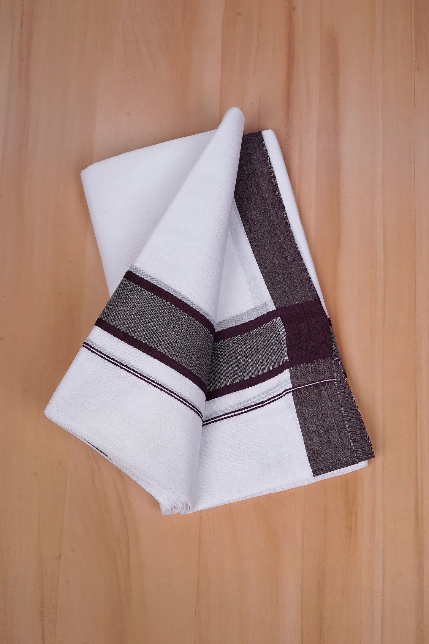 FCD-74 W/D DHOTI 3.80 MTR-Dark Brown